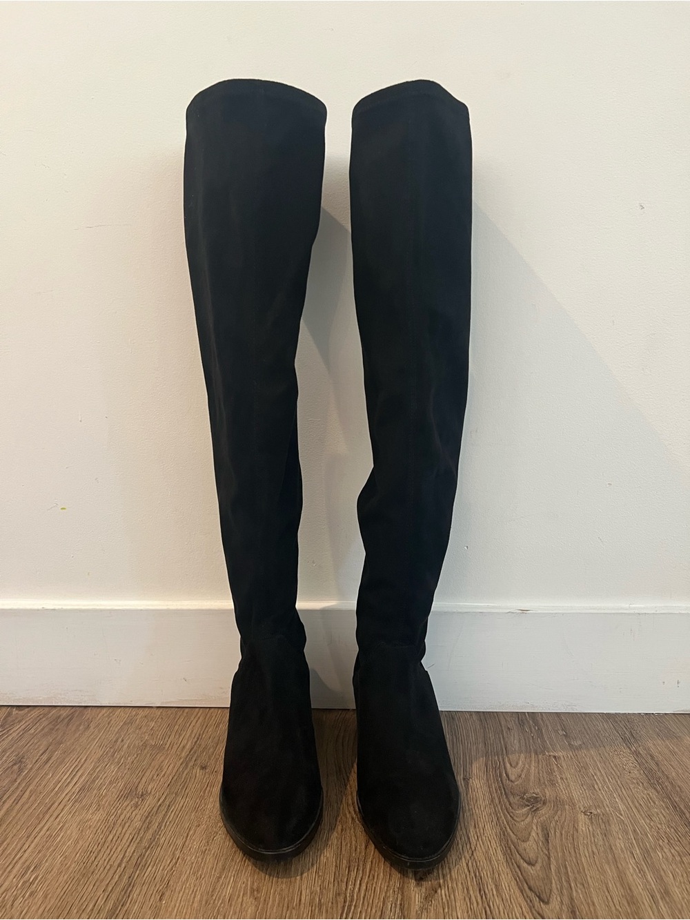 Steve Madden Gabbie Black Over-The-Knee Suede Boots